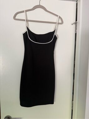 NWT Black mini Dress with White Trim